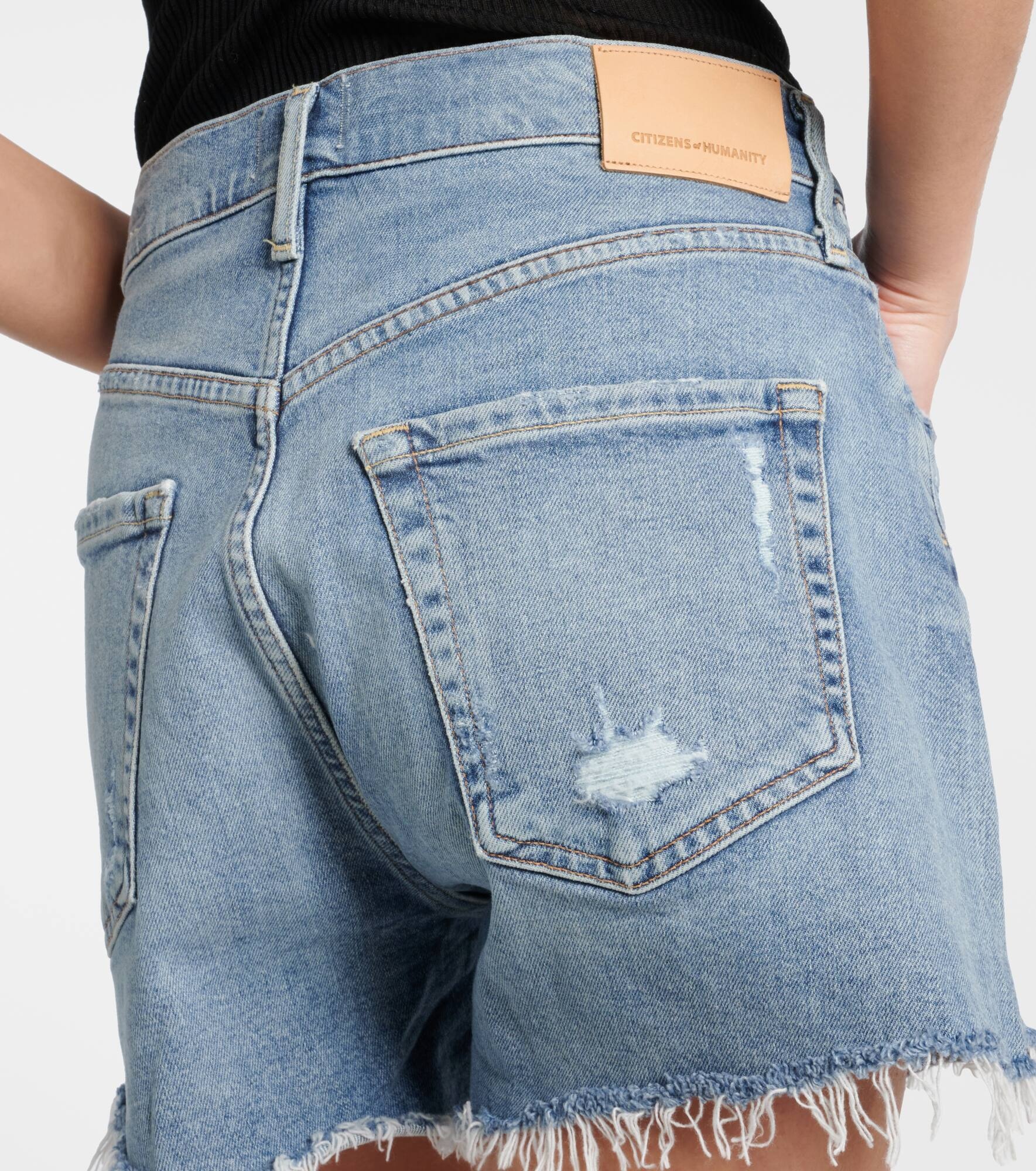 Marlow distressed denim shorts - 5