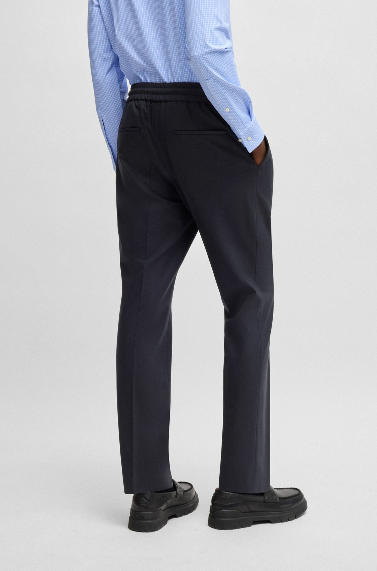 SLIM-FIT TROUSERS IN WOOL - 4