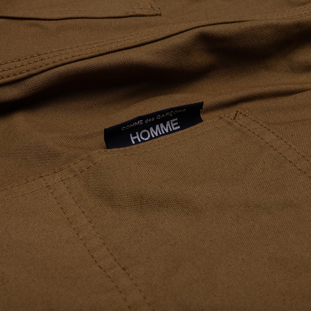 ELASTICATED WAIST UTILITY SHORTS - BEIGE - 4