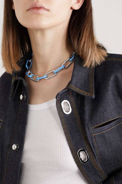 Bottega Veneta Silver and enamel necklace outlook