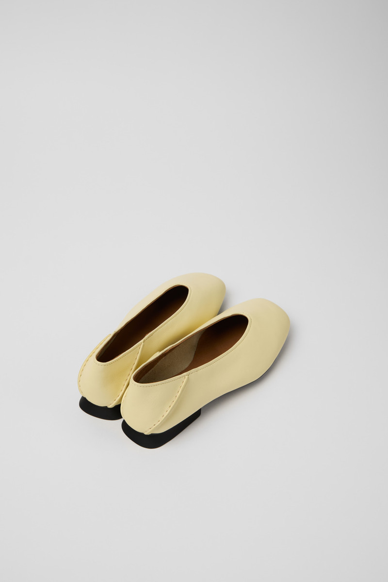 CAMPERLAB Yellow Leather Ballerinas for Women. outlook