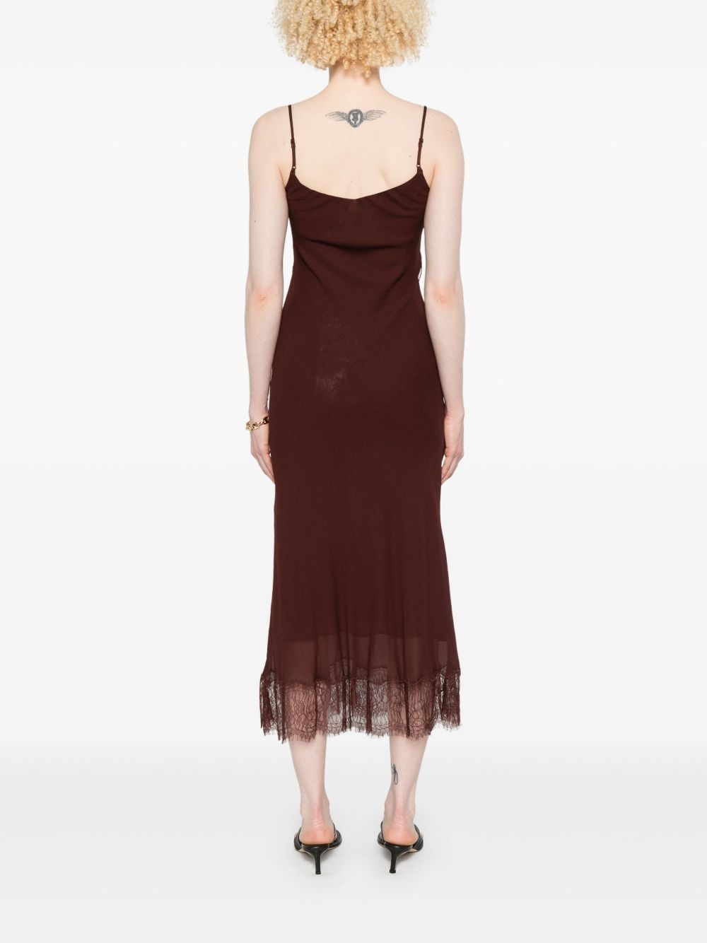 lace-embellished dress - 4