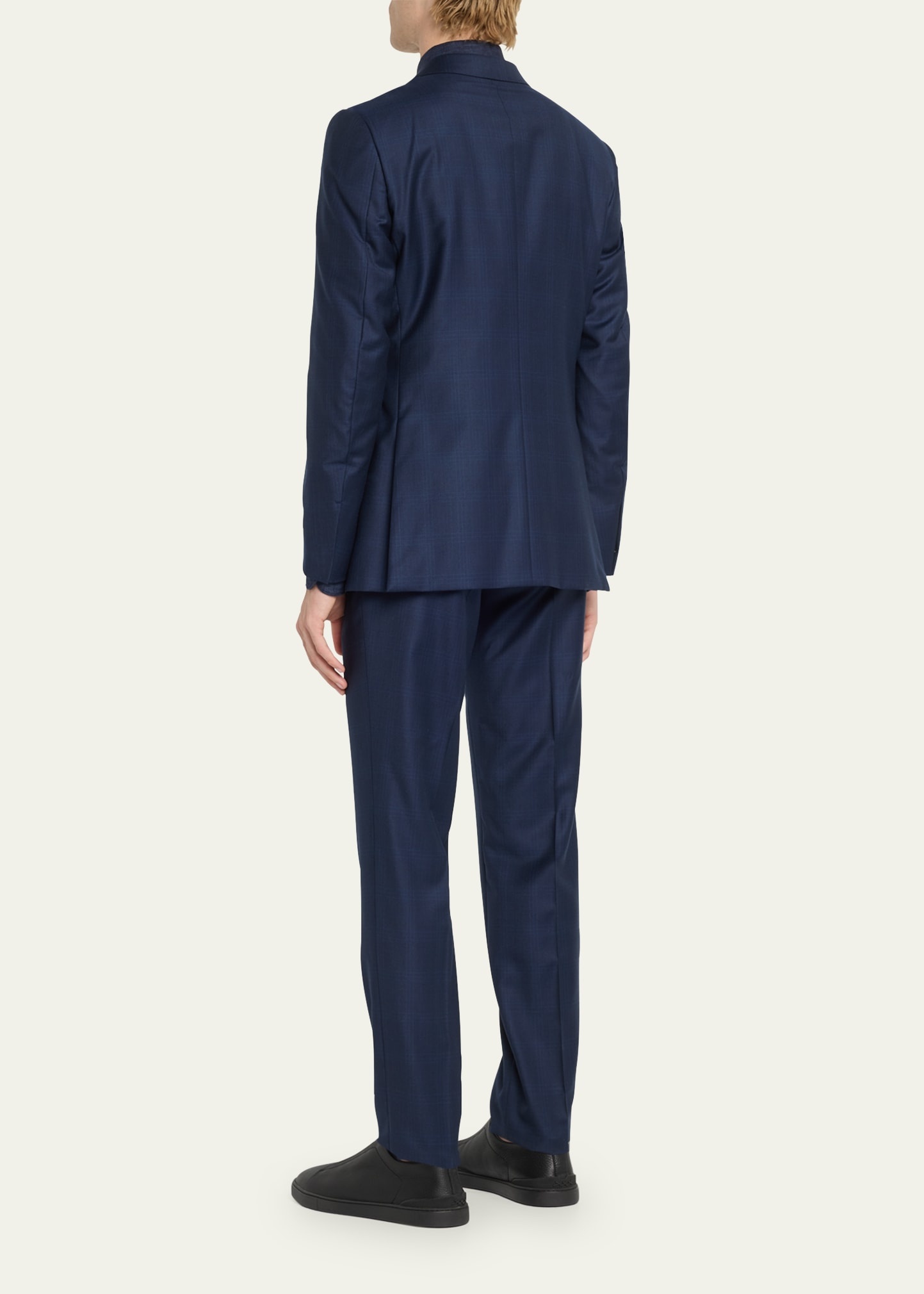 Men's Tonal Plaid Wool Suit - 3