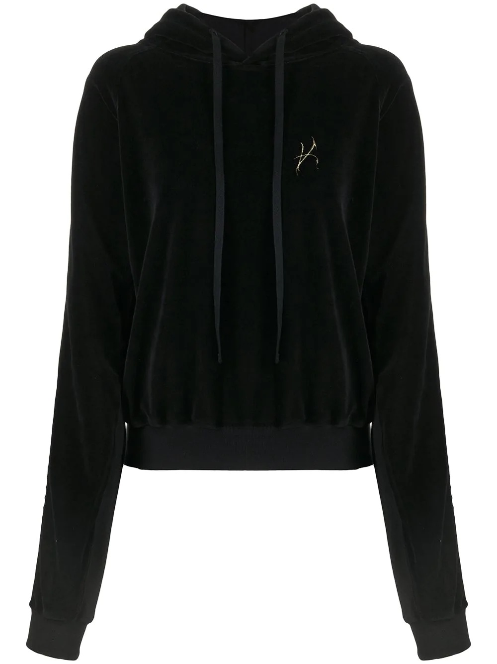 logo trim hoodie - 1