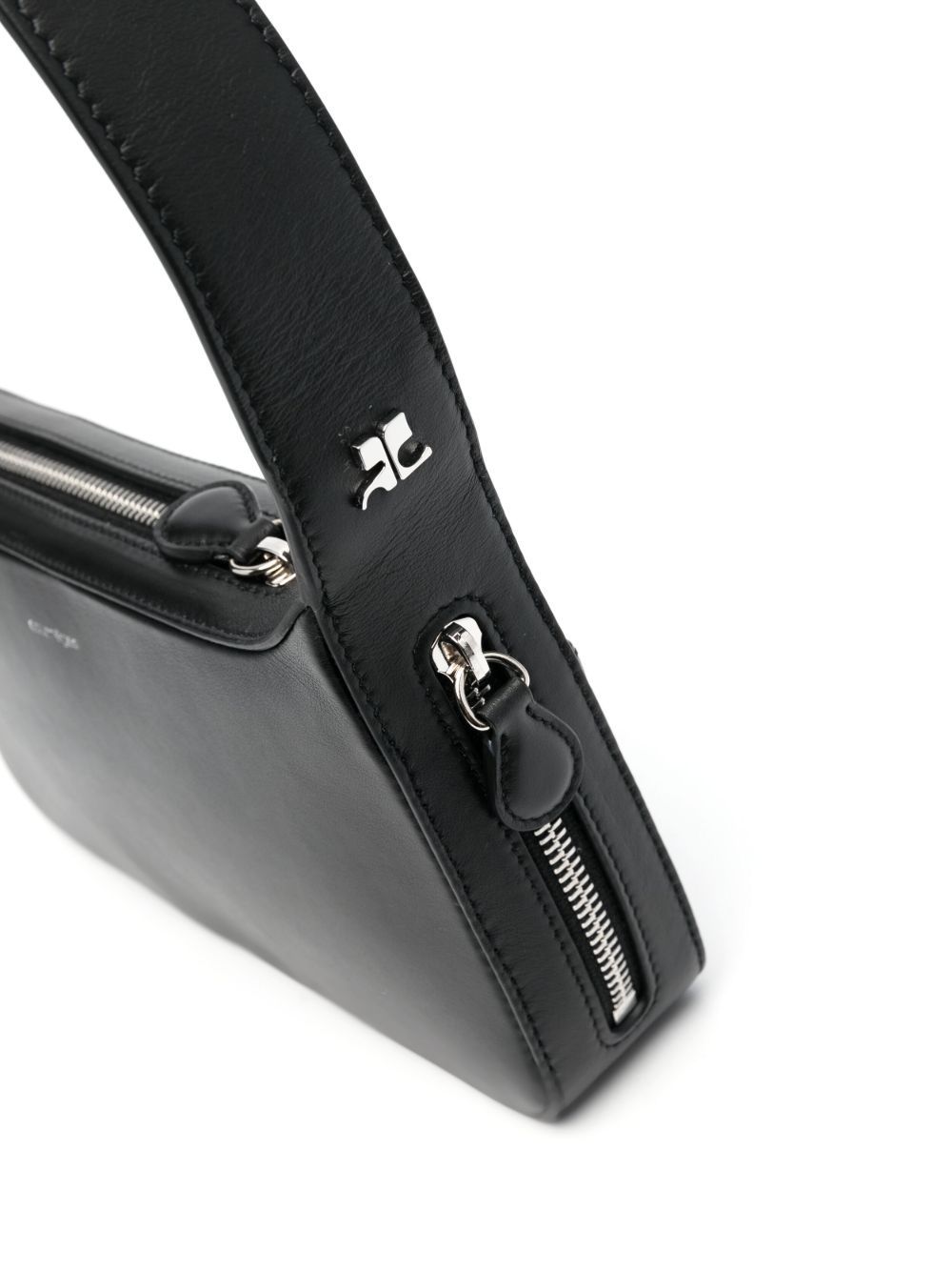 leather racer shoulder bag - 4