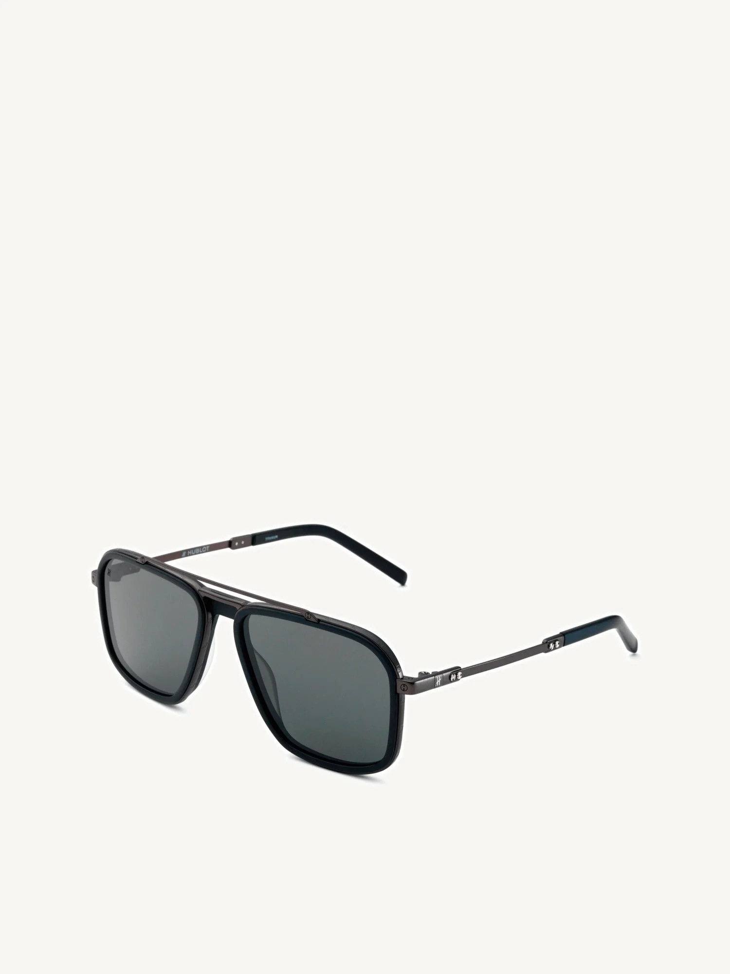 Black Matte Squared Sunglasses with Gradient Smoke Black Lens - 1