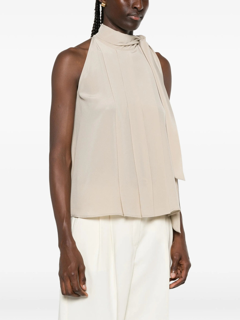 Max Mara Fune Tie-neck Pleated Blouse 4