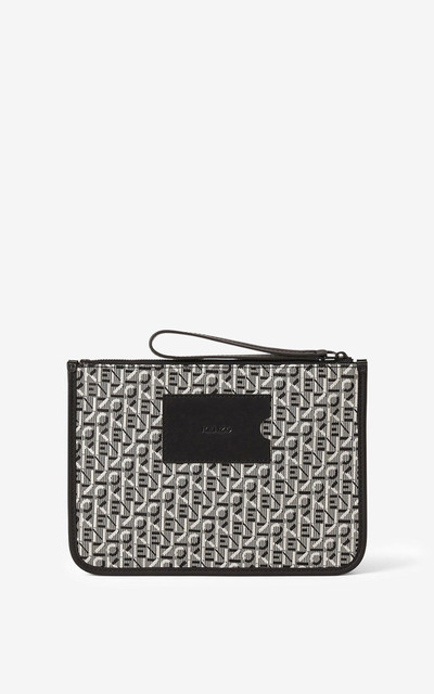 KENZO Courier gusseted jacquard clutch outlook