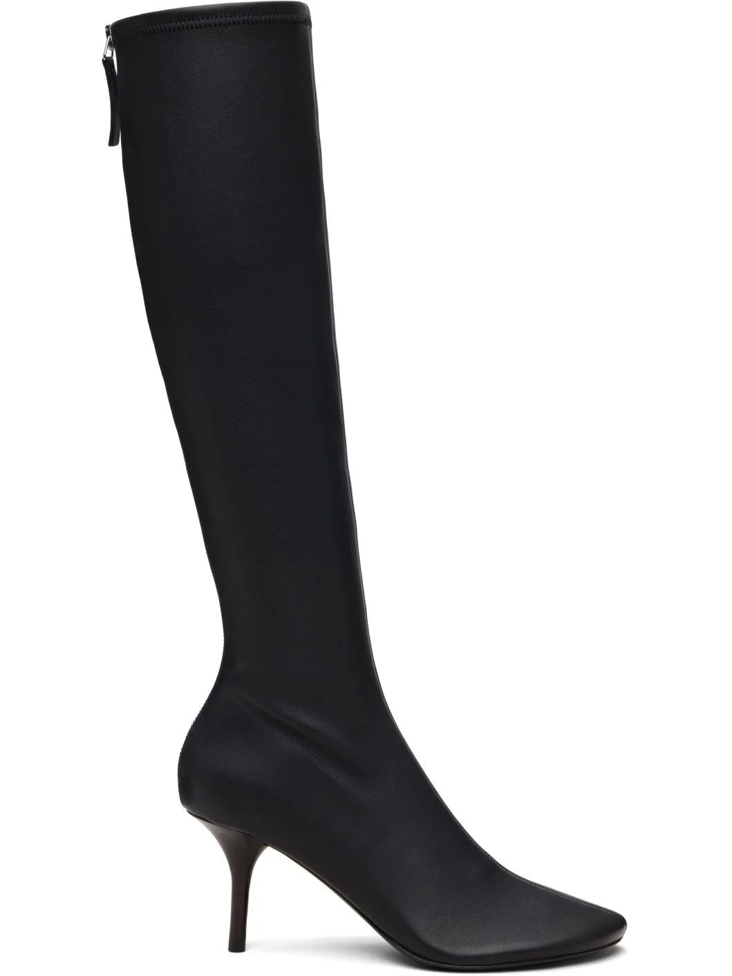 Black High Leather Boots - 1