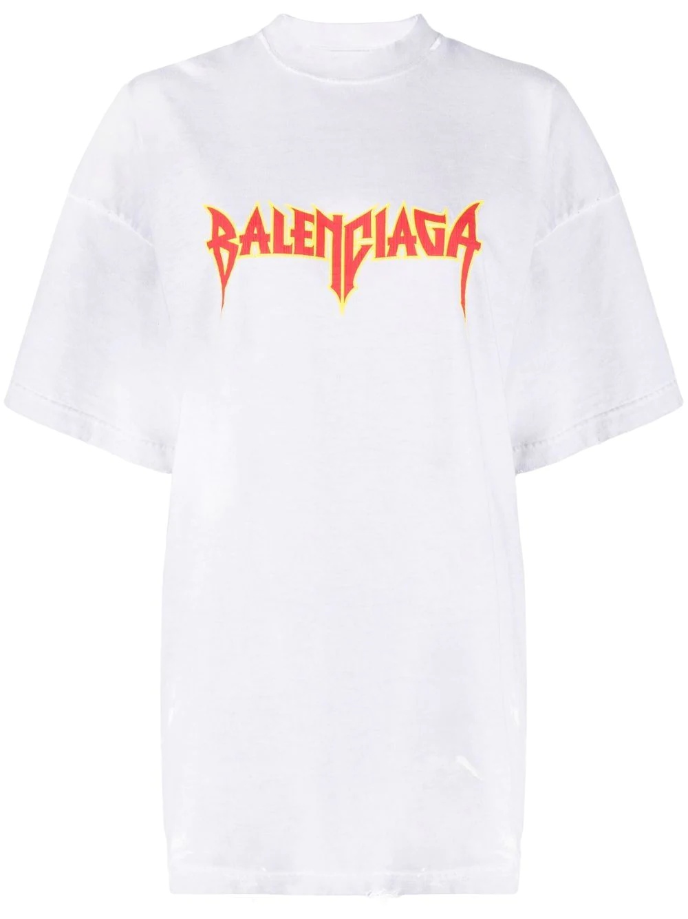 oversized metal logo-print T-shirt - 1