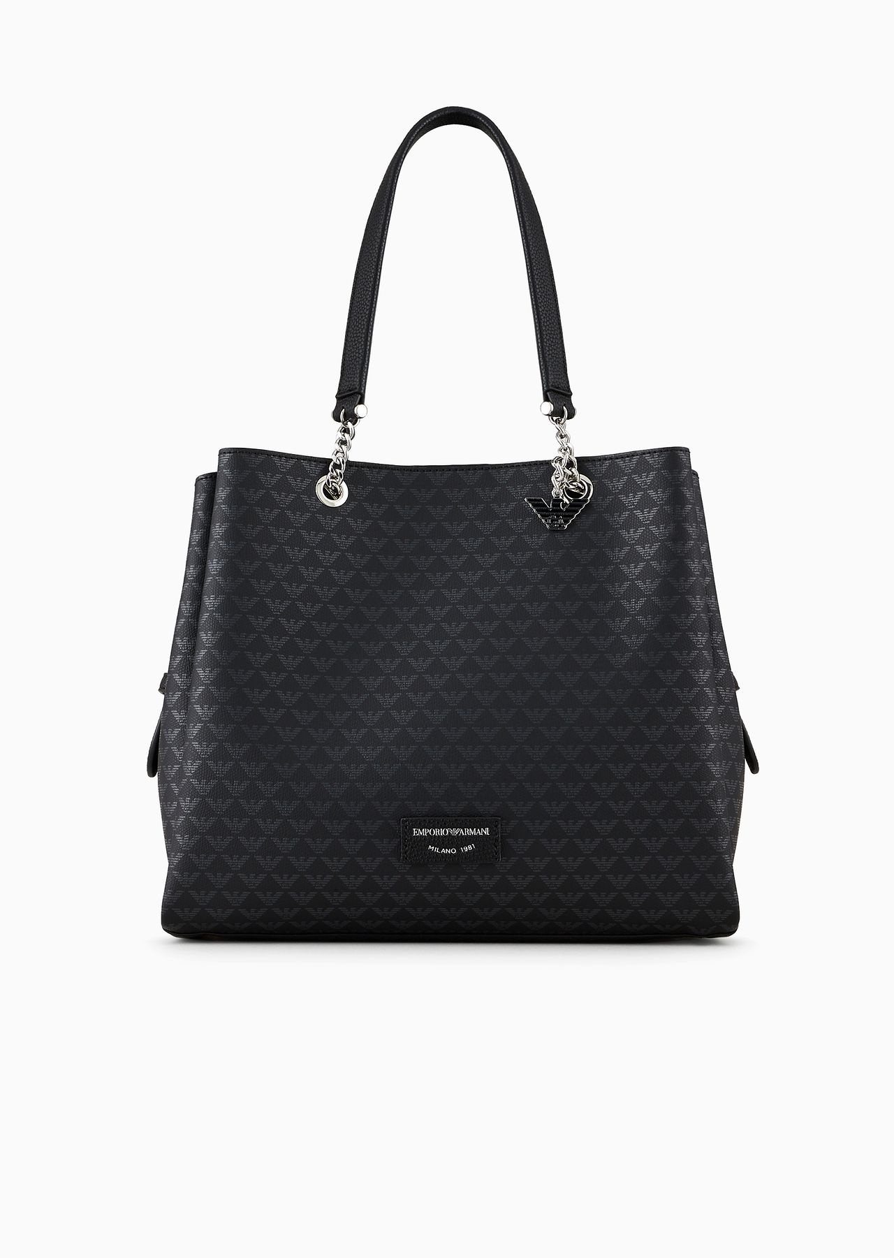 All-over eagle shopper bag with eagle charm - 1