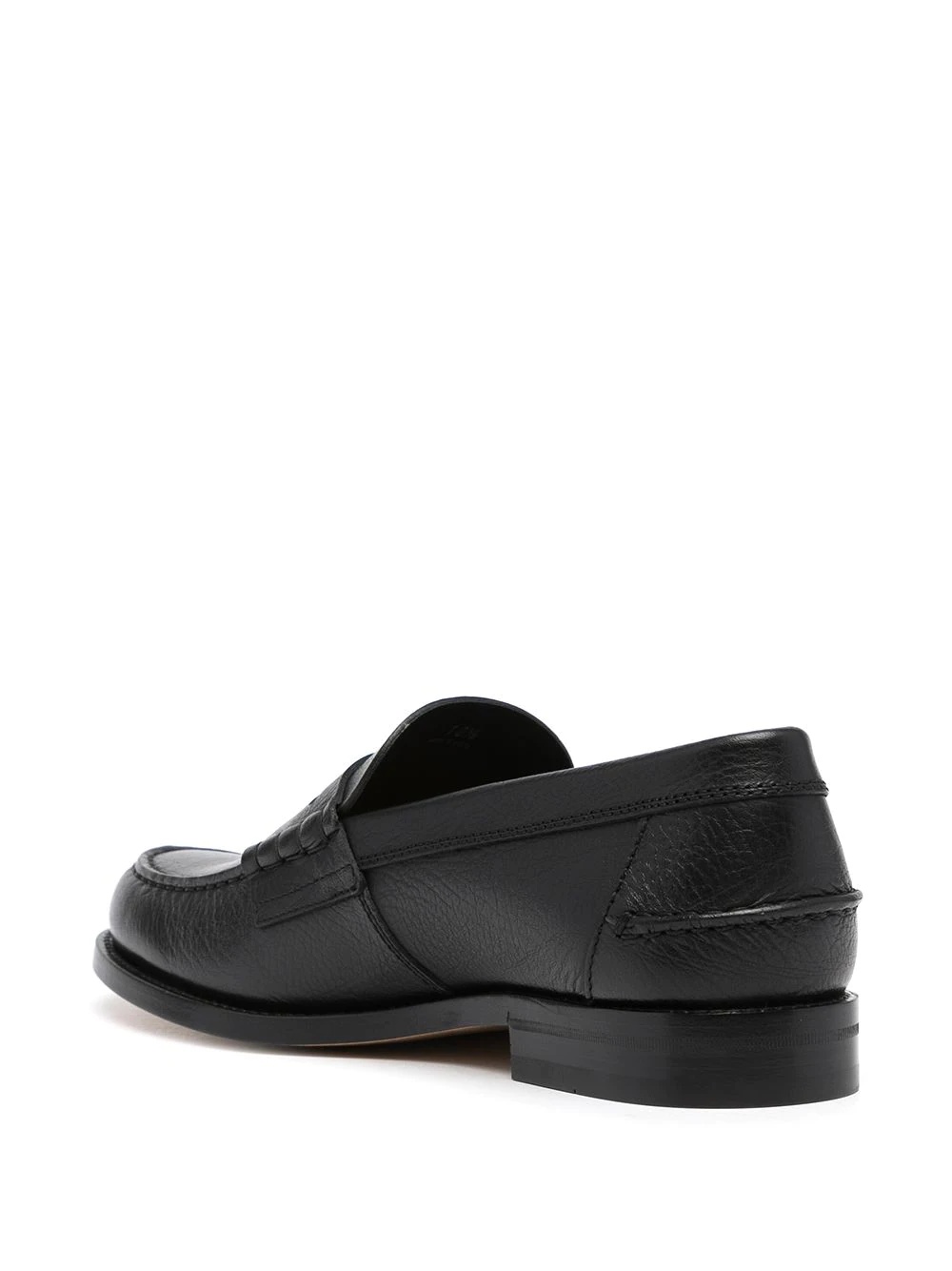 round-toe crinkled-finish loafers - 3