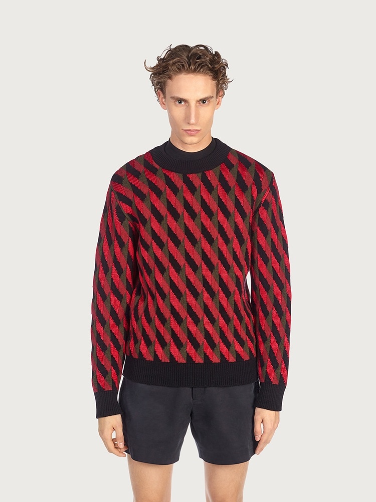 GEOMETRIC JACQUARD SWEATER - 2