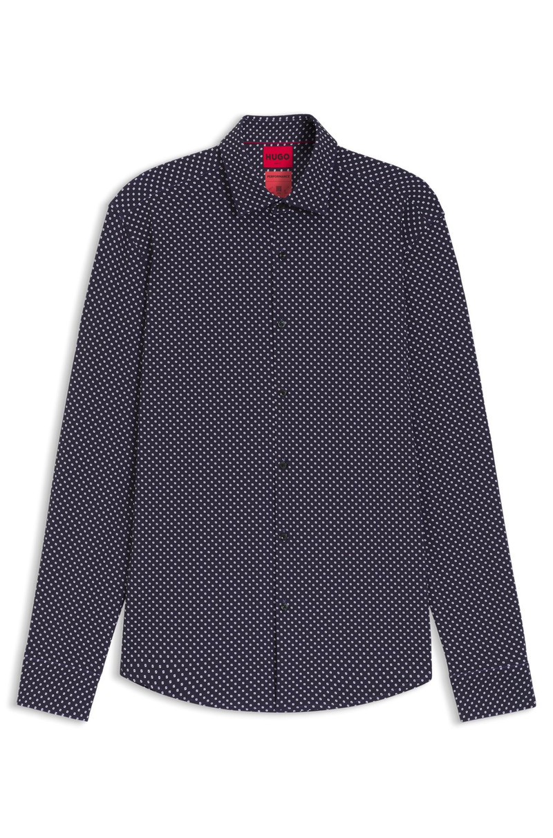 SLIM-FIT SHIRT IN PRINTED STRETCH JERSEY 1