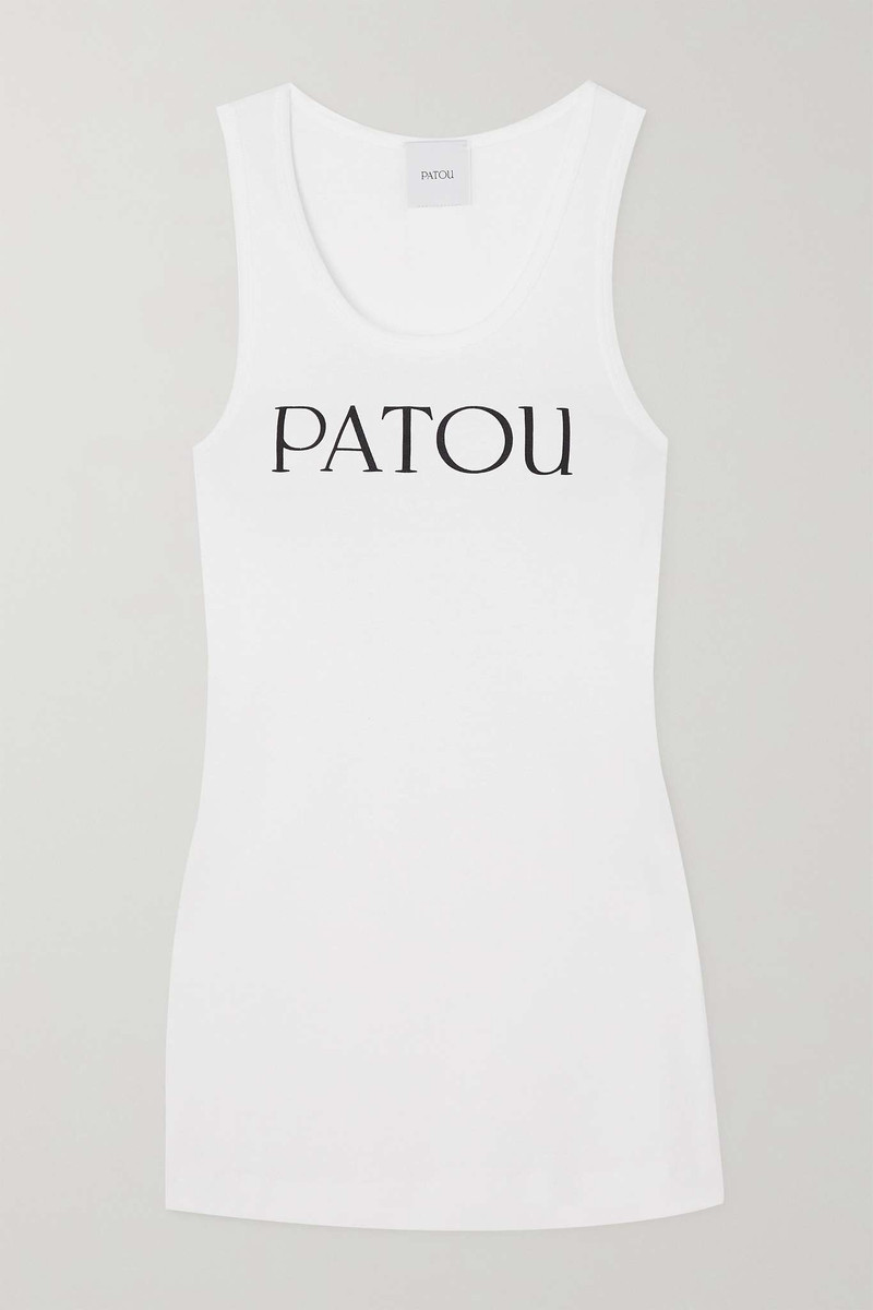Iconic printed cotton-jersey tank - 1