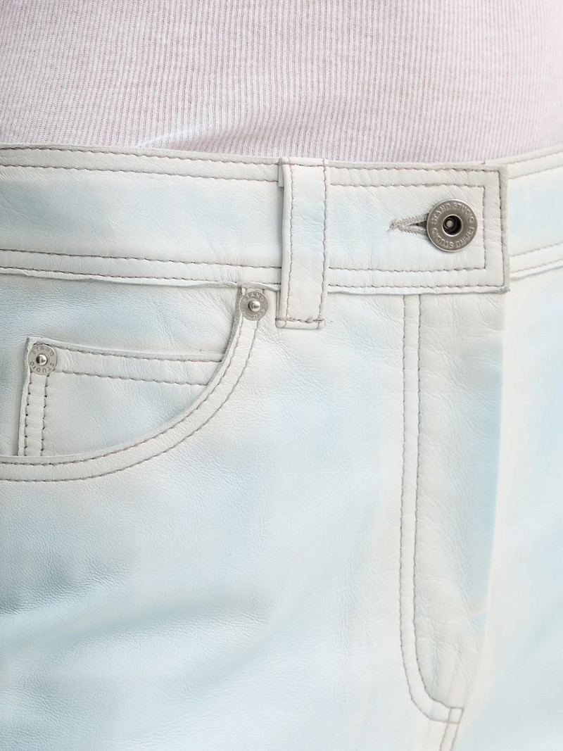 Michaela belt-loop leather trousers 4