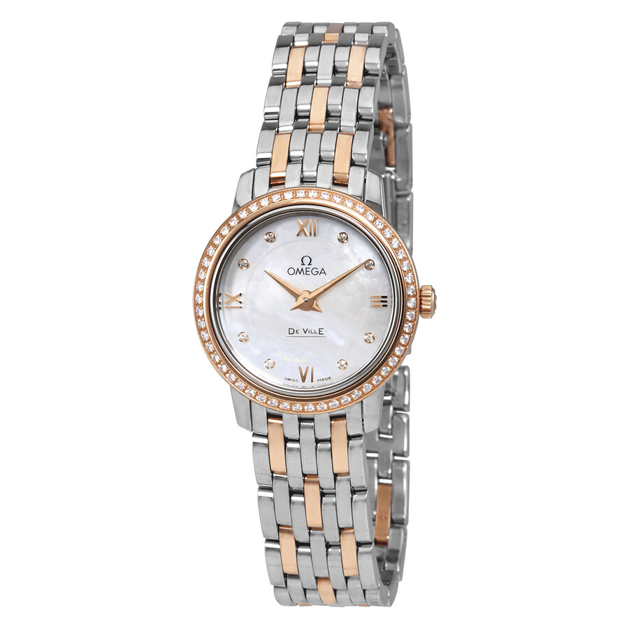 Omega De Ville Prestige Mother of Pearl Dial Ladies Watch 424.25.24.60.55.002 - 2