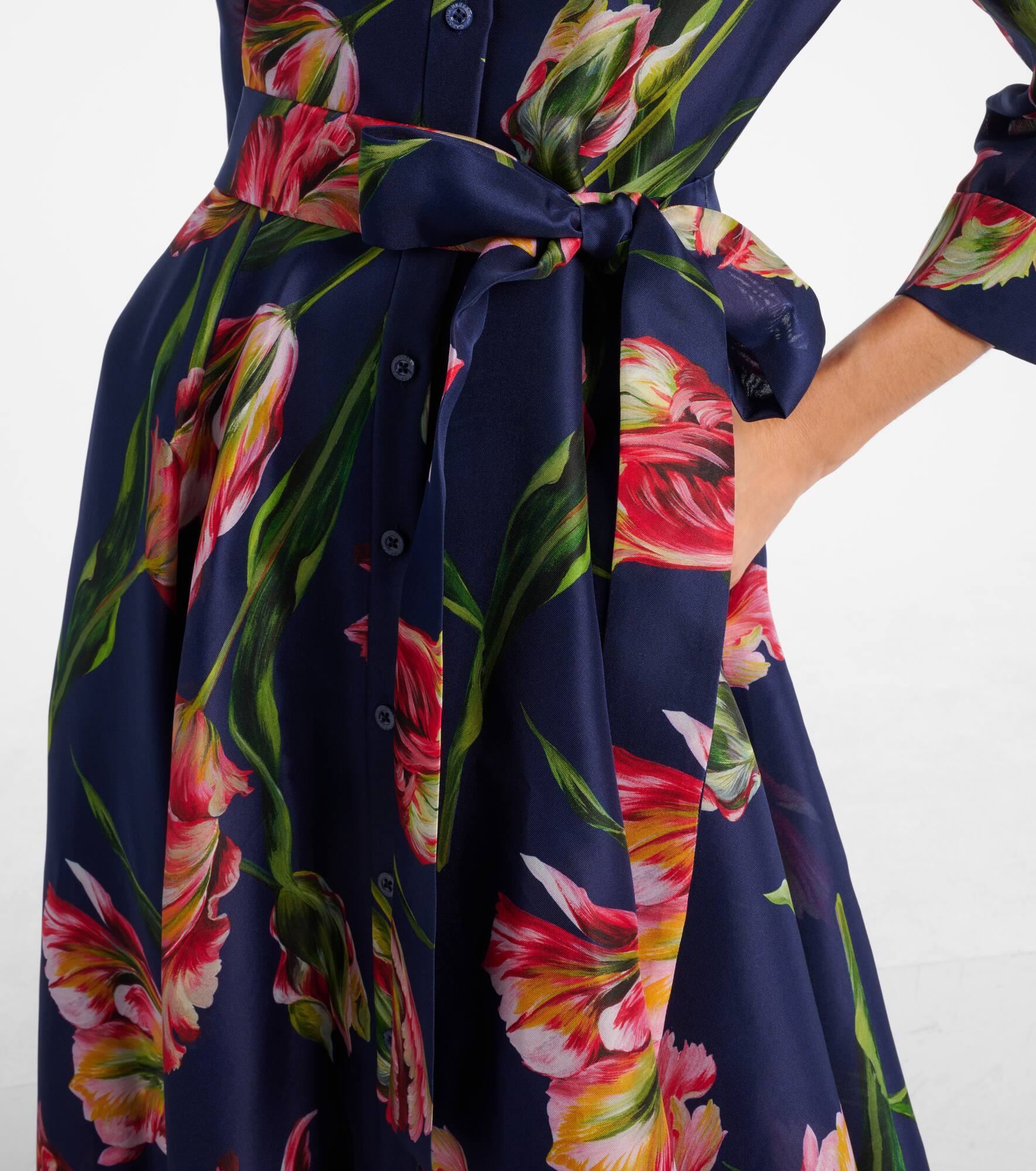 Floral gazar gown - 5