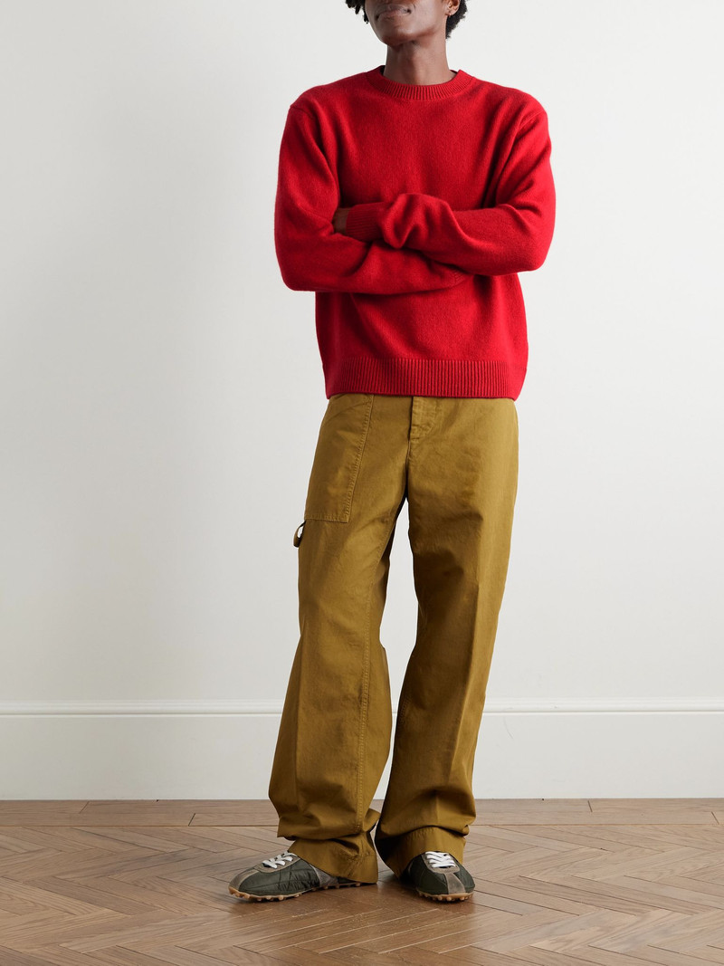 The Elder Statesman Cashmere Sweater Red outlook