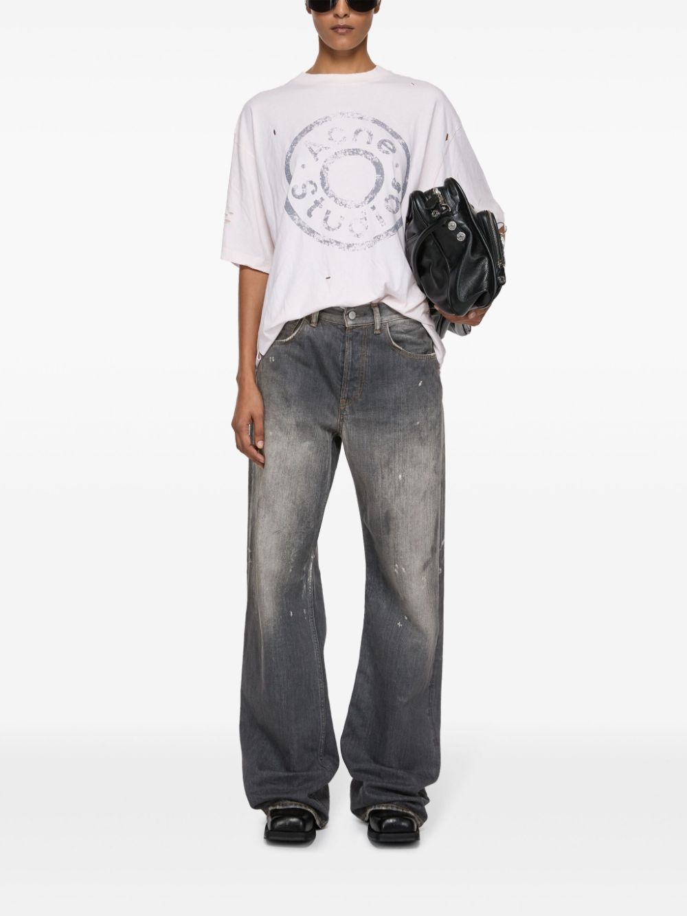 faded loose jeans - 2