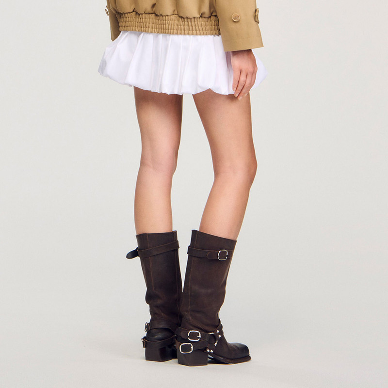 LEATHER BUCKLE BOOTS 5