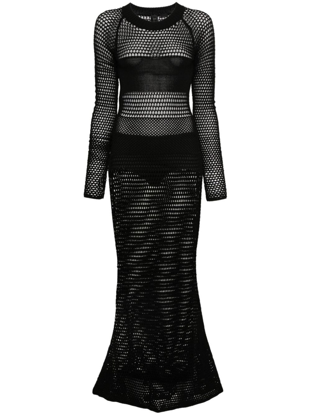 open-knit long dress - 1