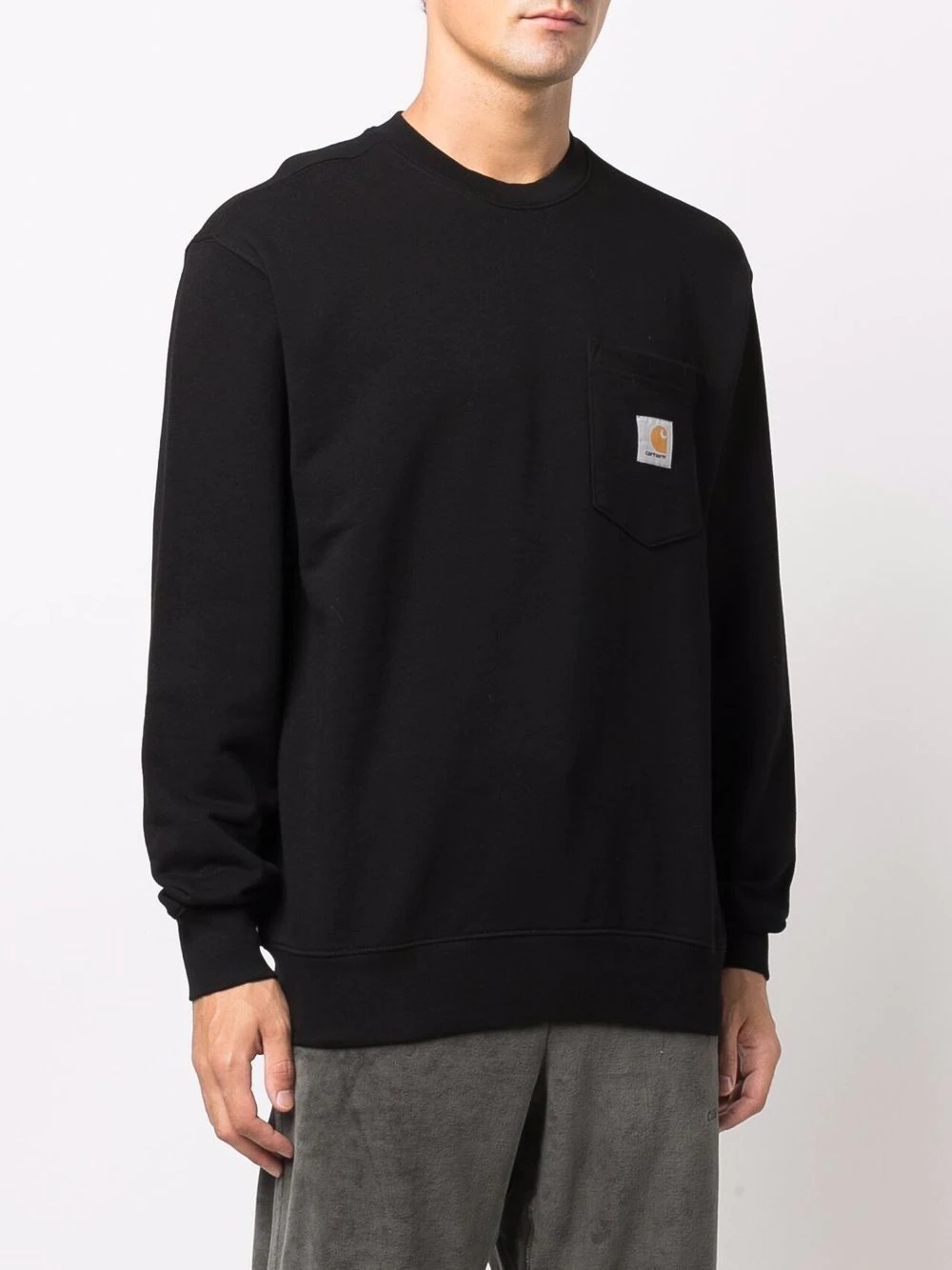 logo-patch cotton sweatshirt - 3