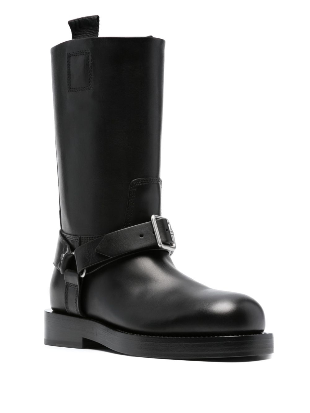 buckled-strap leather boots - 2