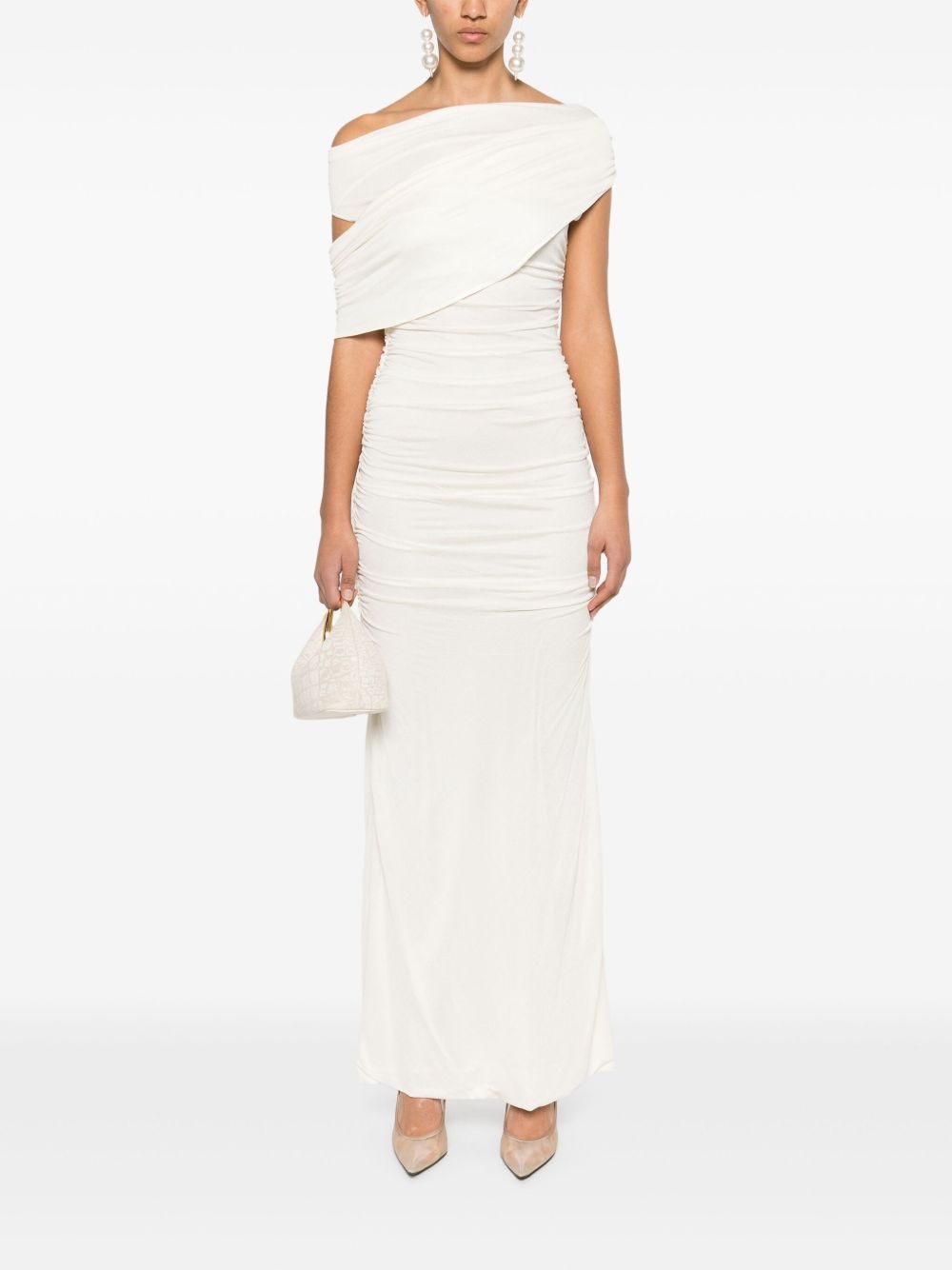 ruched maxi dress - 2