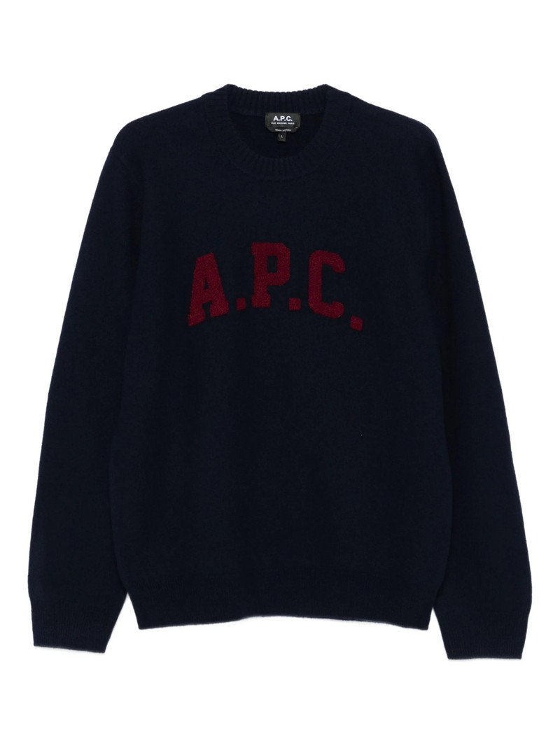 A.p.c. Logo-detail Crew-neck Sweater 1