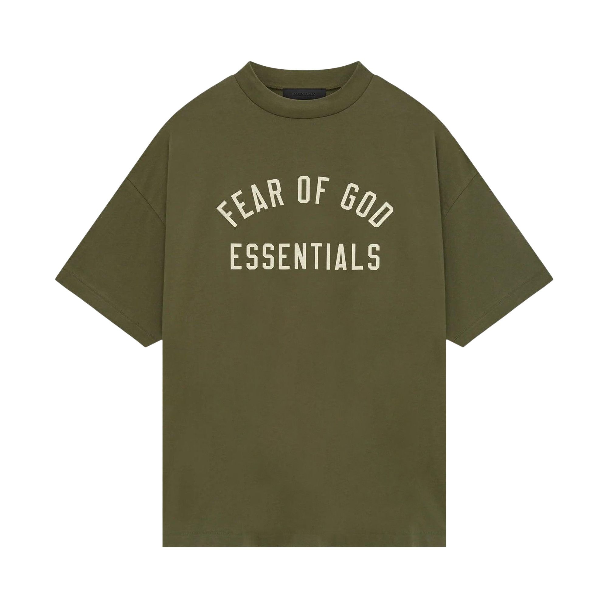 Fear of God Essentials Jersey Crewneck Tee 'Military' - 1
