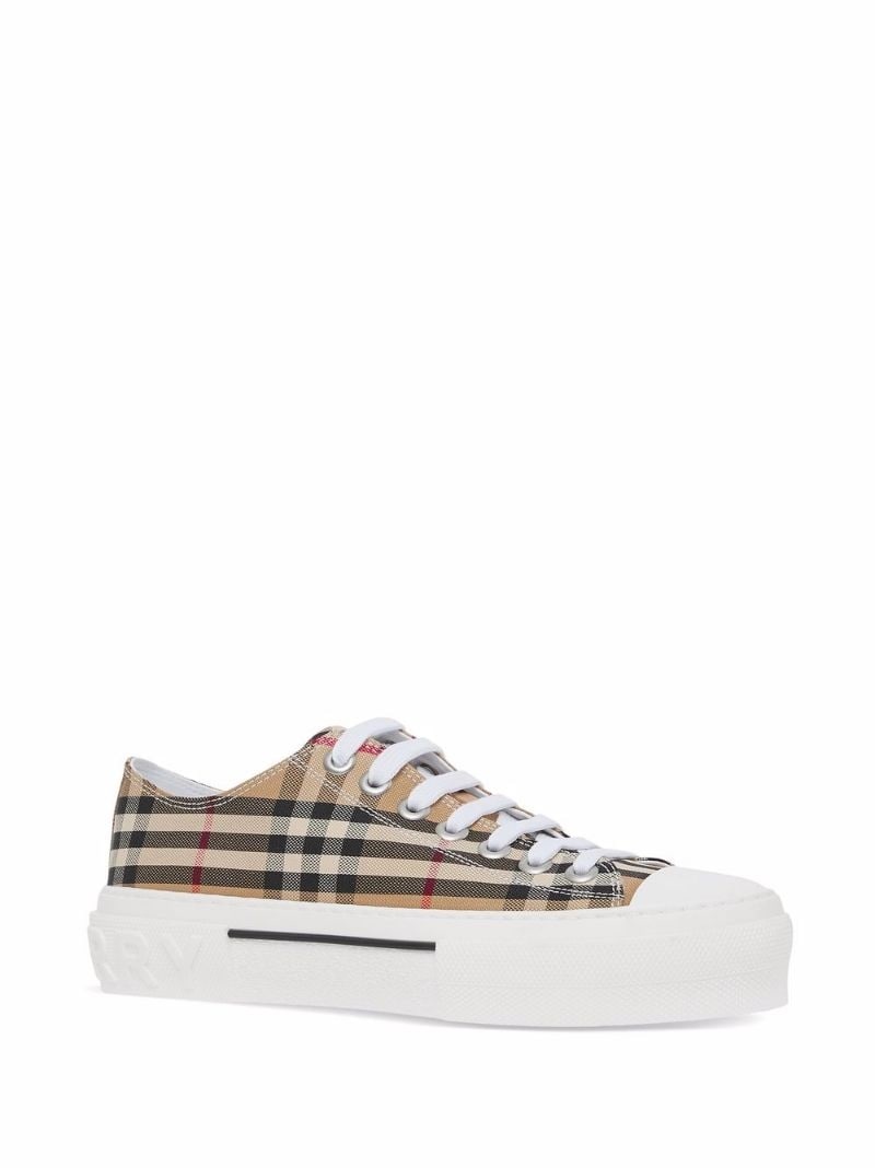 Vintage check cotton sneakers - 2