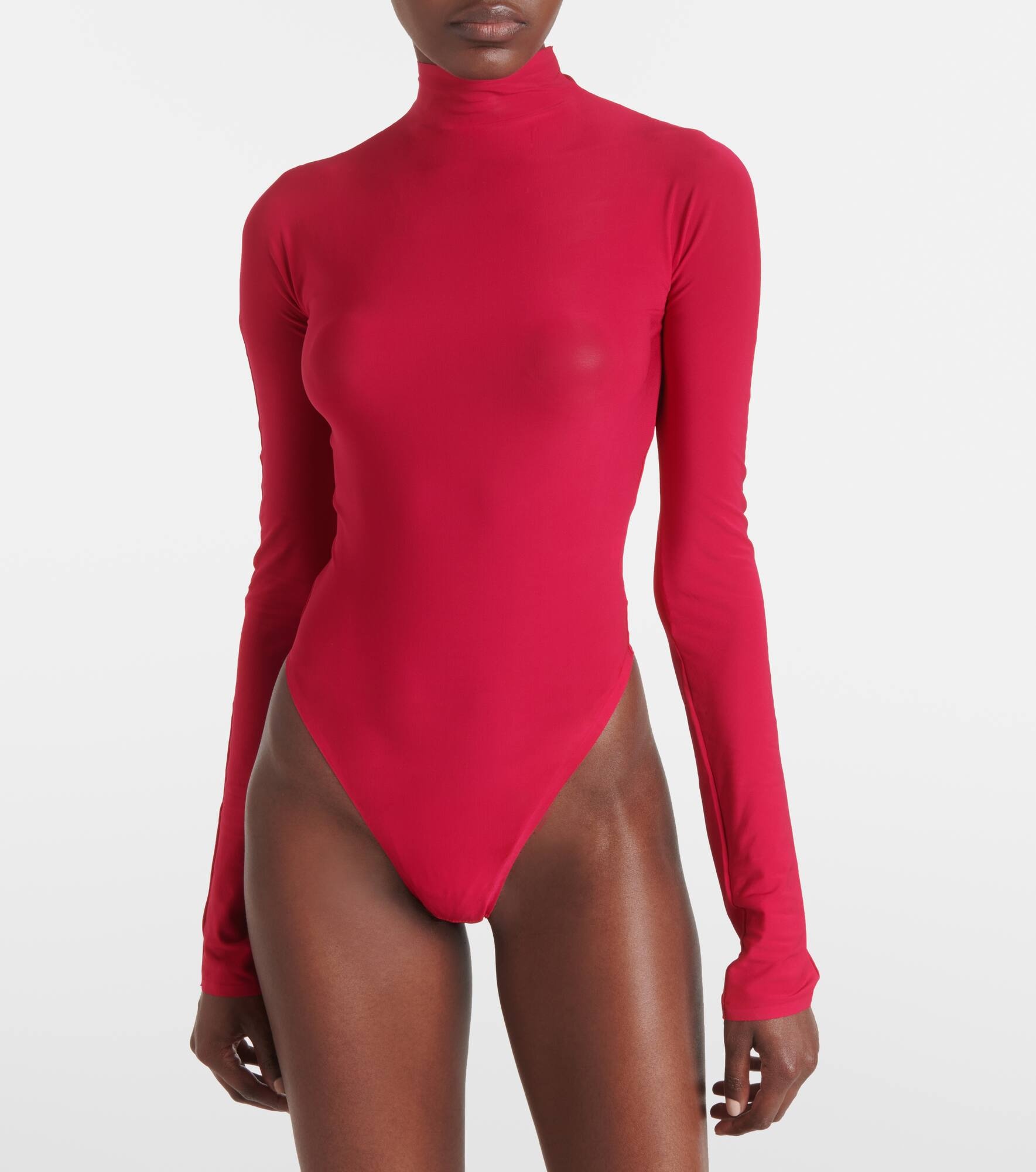 Turtleneck jersey bodysuit - 3
