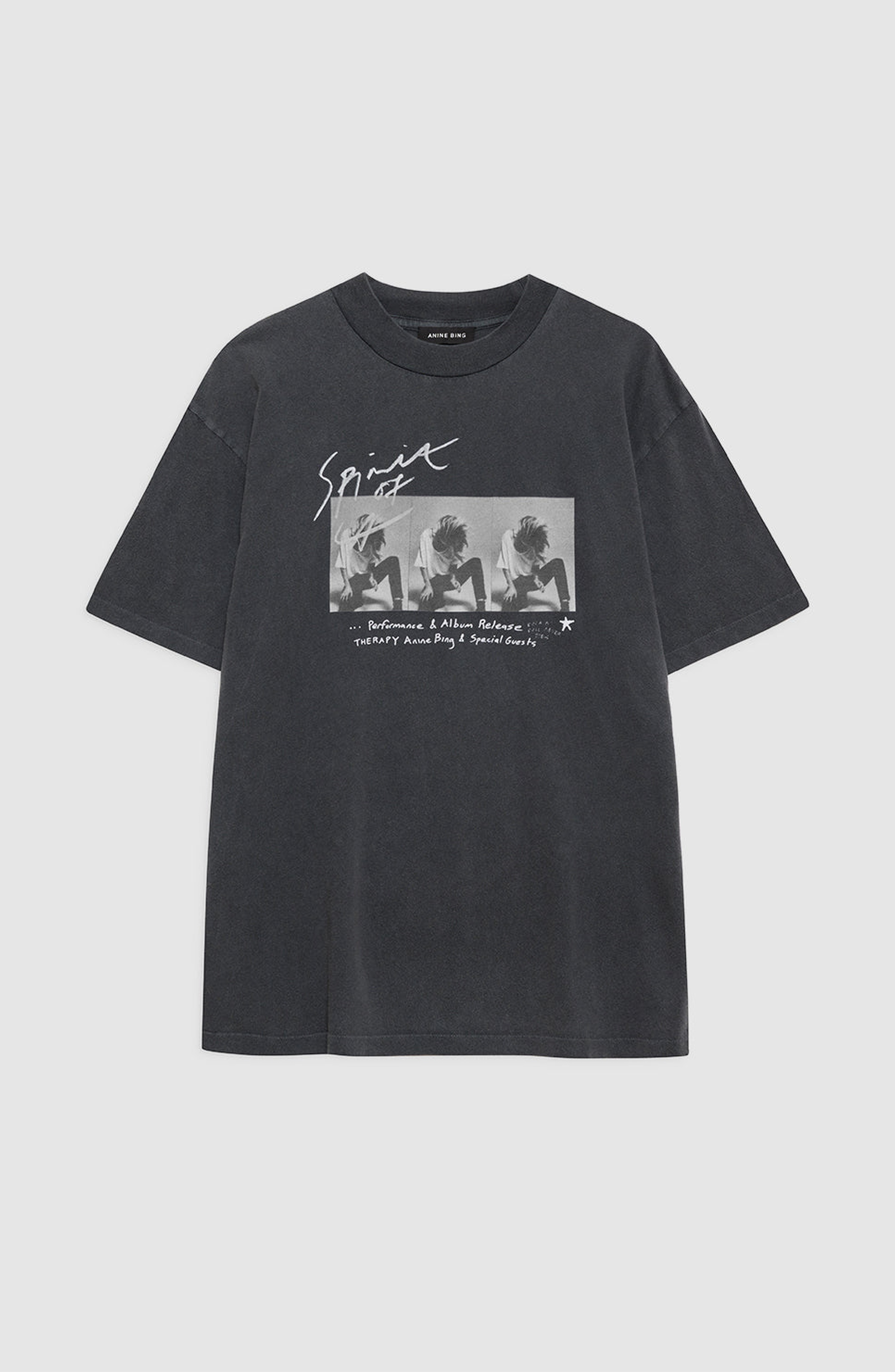 ANINE BING Ashton Tee Concert T-Shirt in Washed Black at Nordstrom - 4
