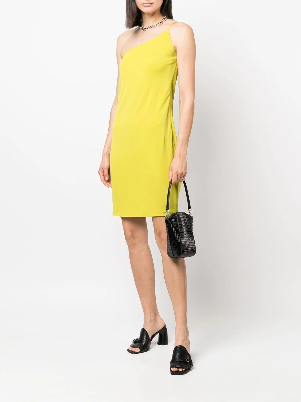 off-shoulder knee-length dress - 2