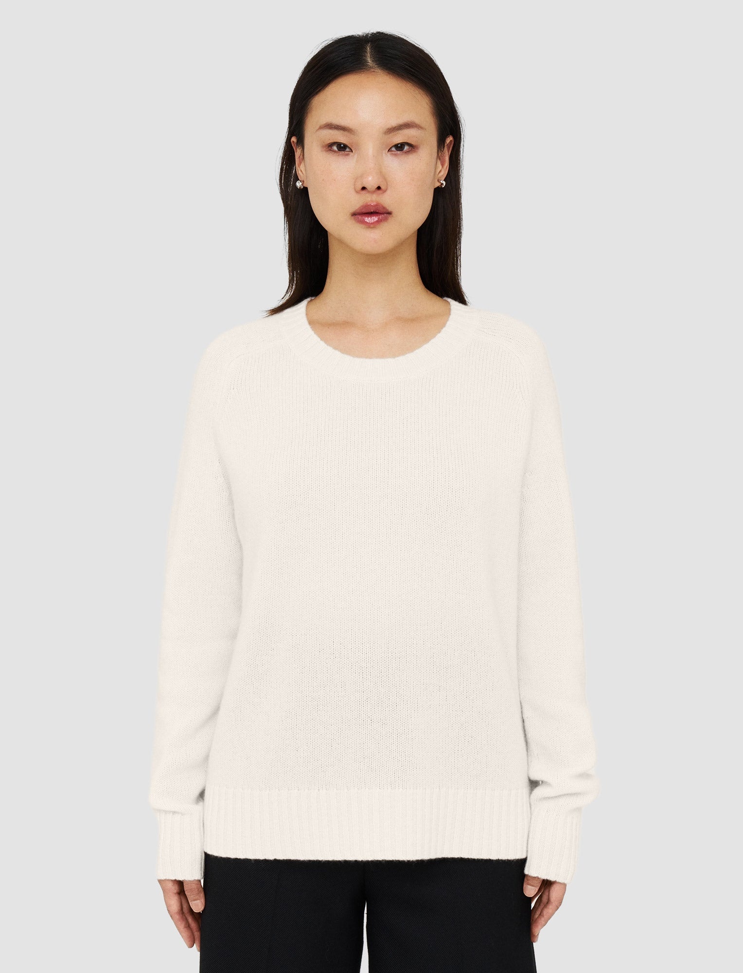 Open Cashmere Round Neck Jumper - 3