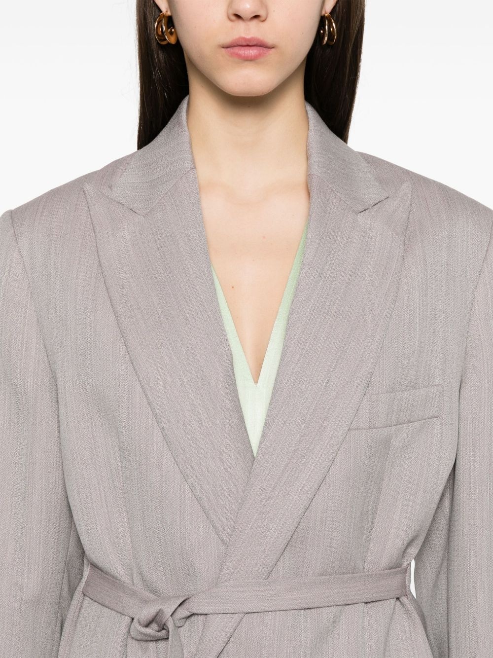 tailored belted blazer - 5