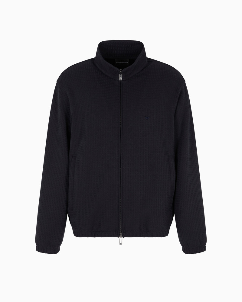 ASV FULL-ZIP SWEATSHIRT IN LYOCELL-BLEND JACQUARD JERSEY 1