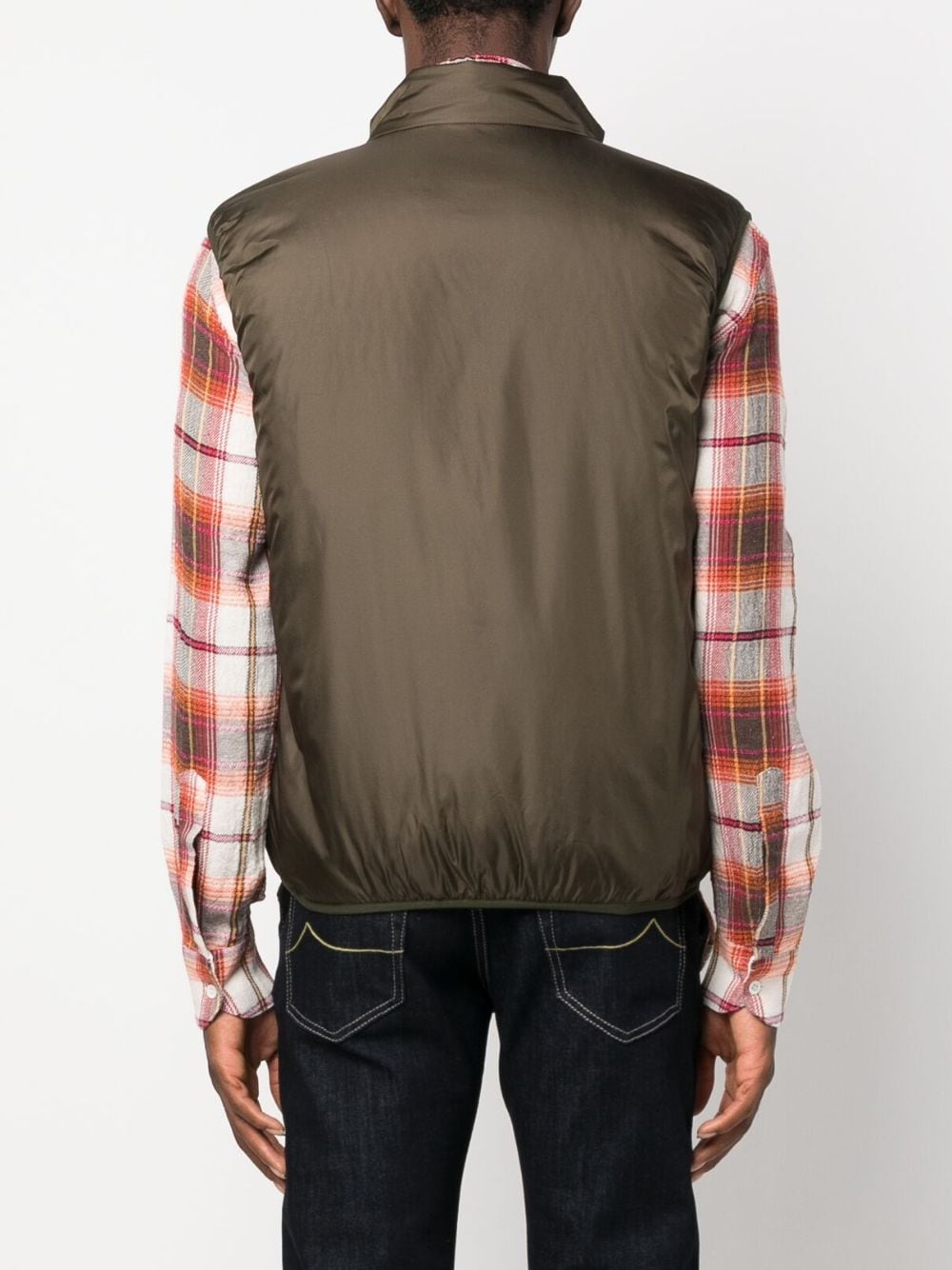 padded high-neck gillet - 4