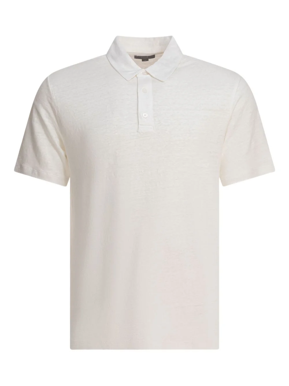 linen short-sleeve polo shirt - 1