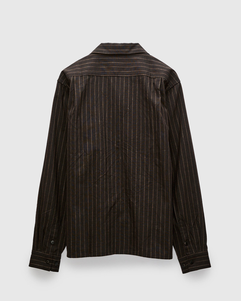 visvim Keesey Shirt Stripes LS in Black outlook