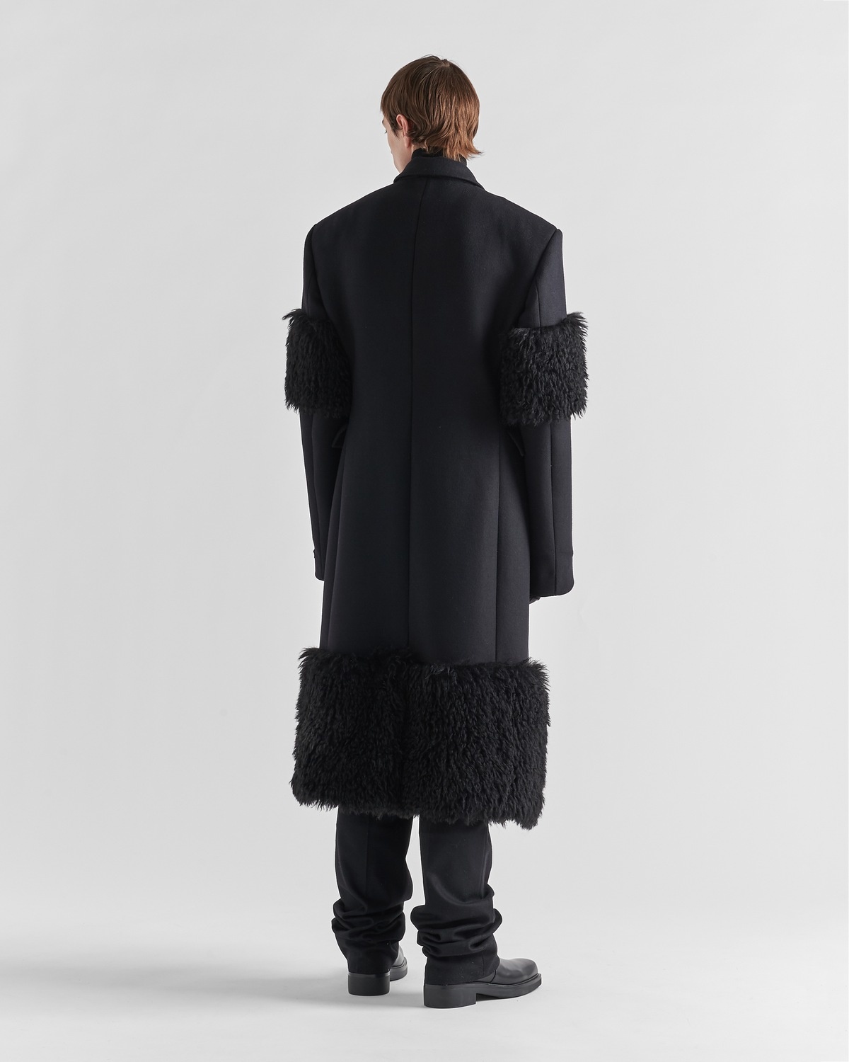 Double-breasted wool coat - 5