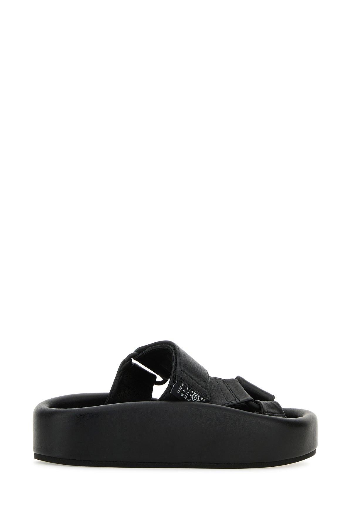 Black leather slippers - 3