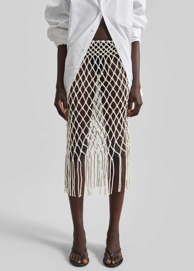 Tropea Macrame Skirt - Ecru 3