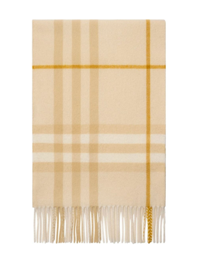 Burberry checked cashmere scarf outlook