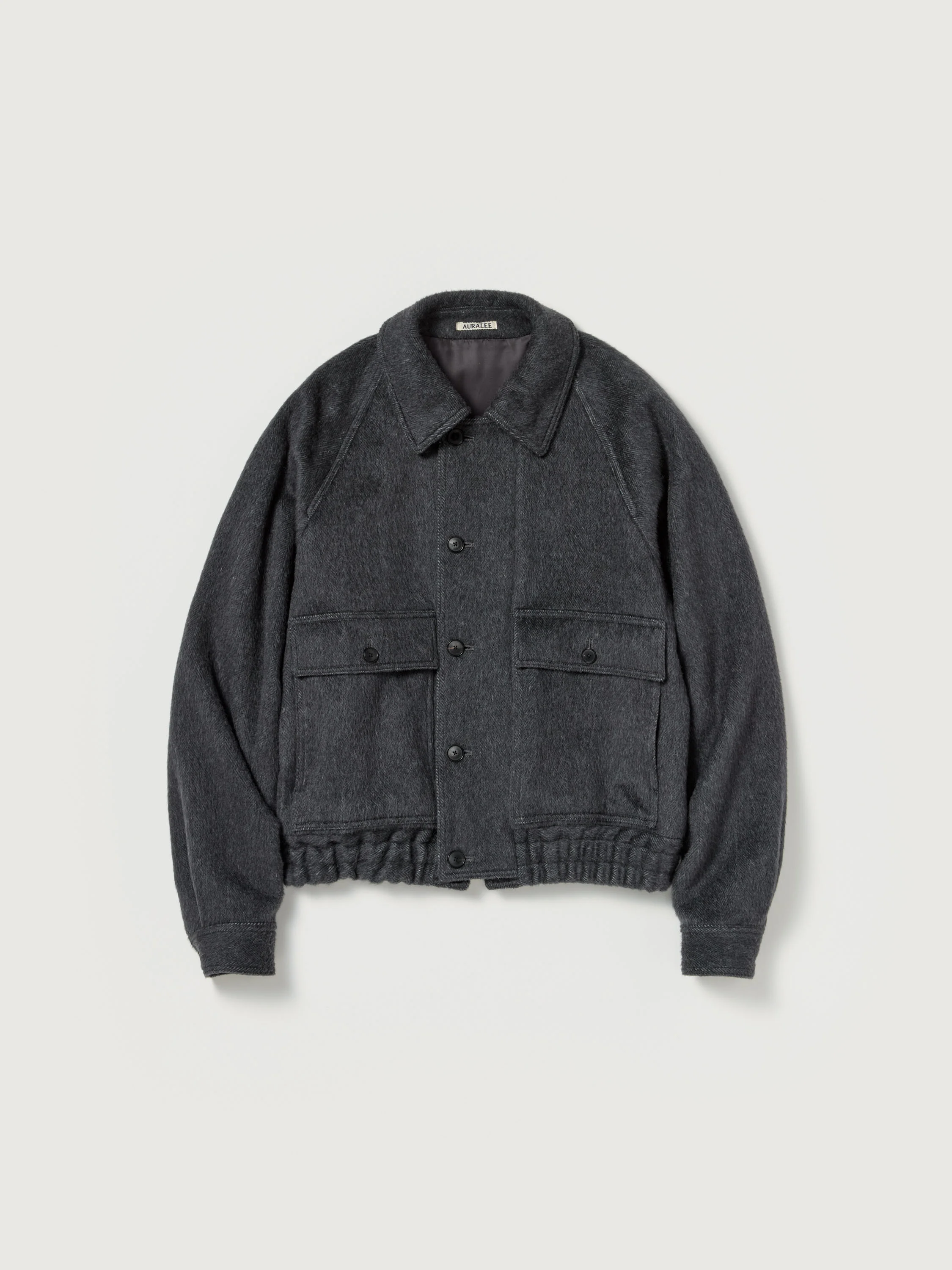 HAIRY WOOL MOHAIR CHAMBRAY BLOUSON - 1