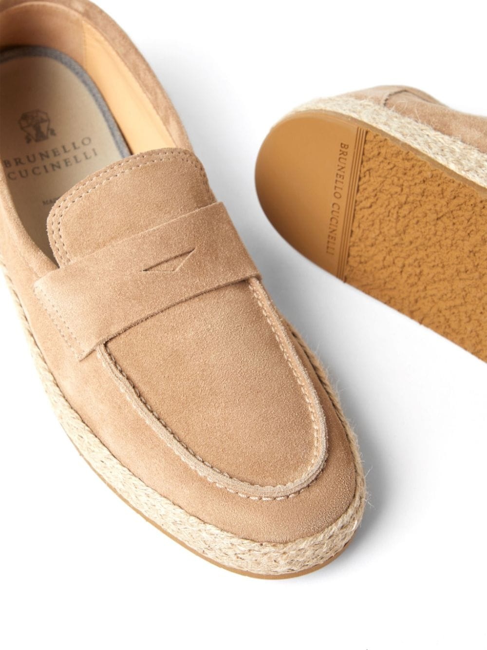 penny-slot suede espadrilles - 4
