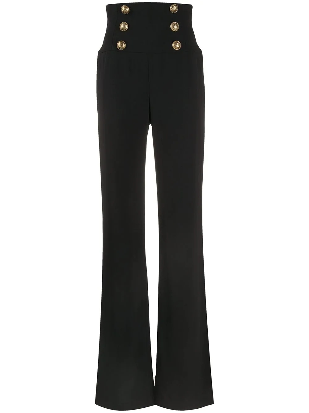 high-waist bootcut trousers - 1