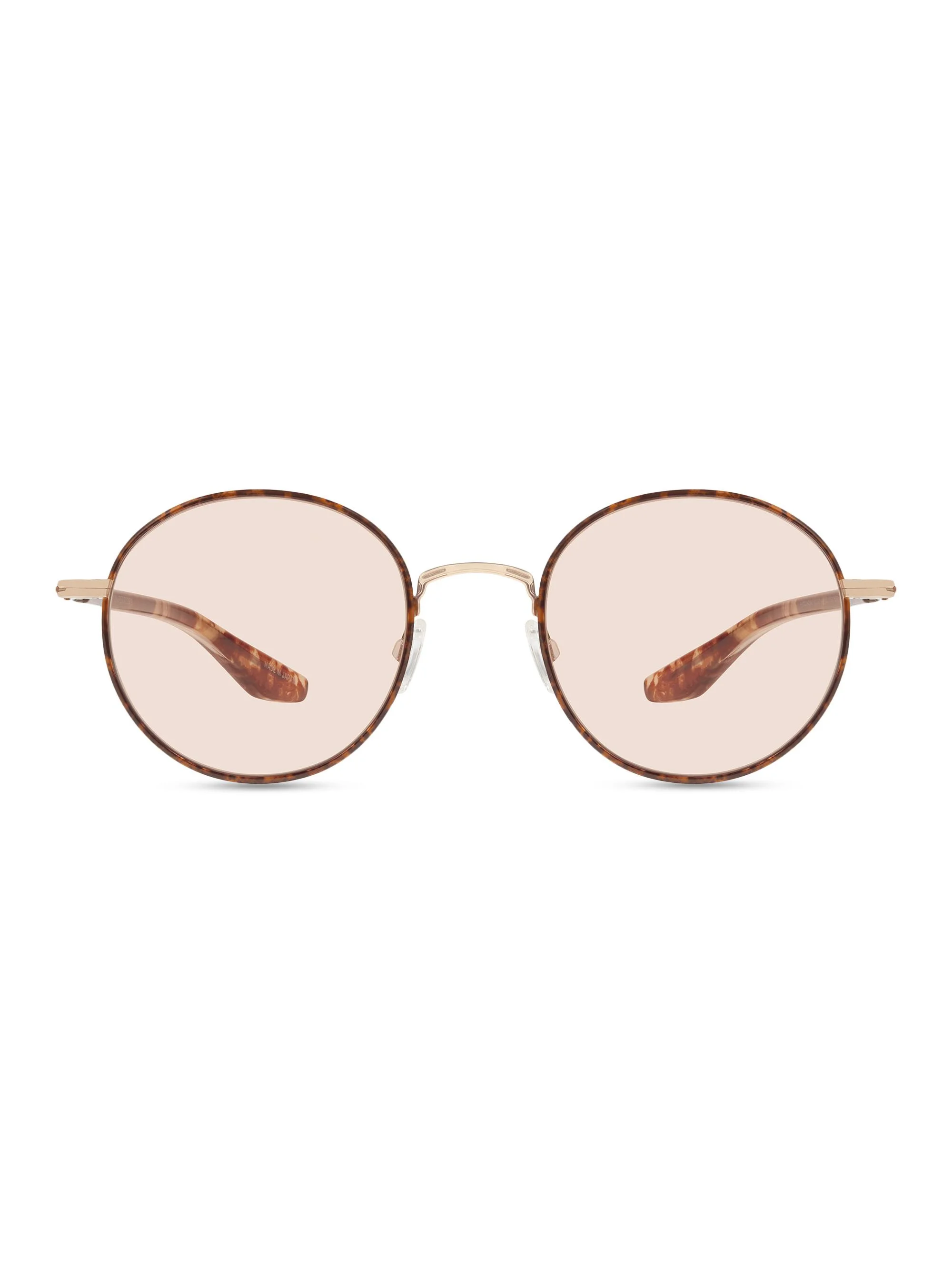Men's Caster 50MM Round Sunglasses - Beige Rose Wood Havana - 1