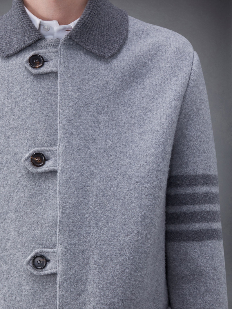 Boiled Wool Milano Stitch 4-Bar Car Coat 7